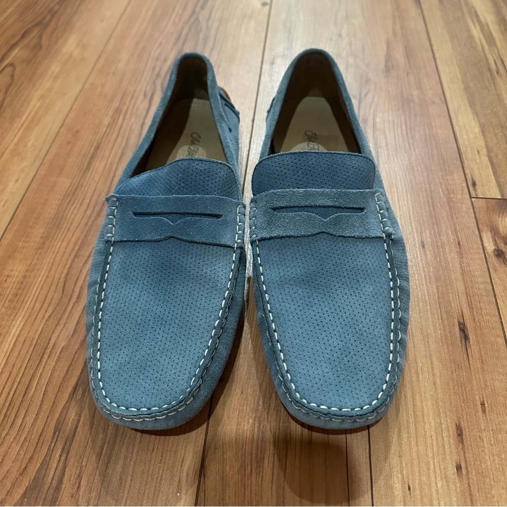 Sak's Fifth Avenue Light Blue Suede Men's Loafers Size 11.5